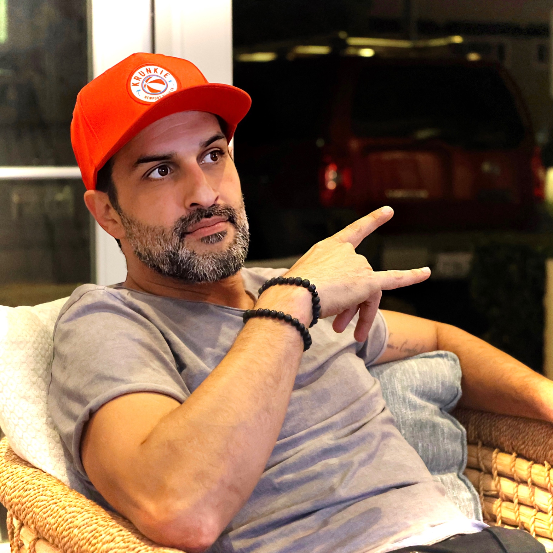 Krunkie orange snapback, evening