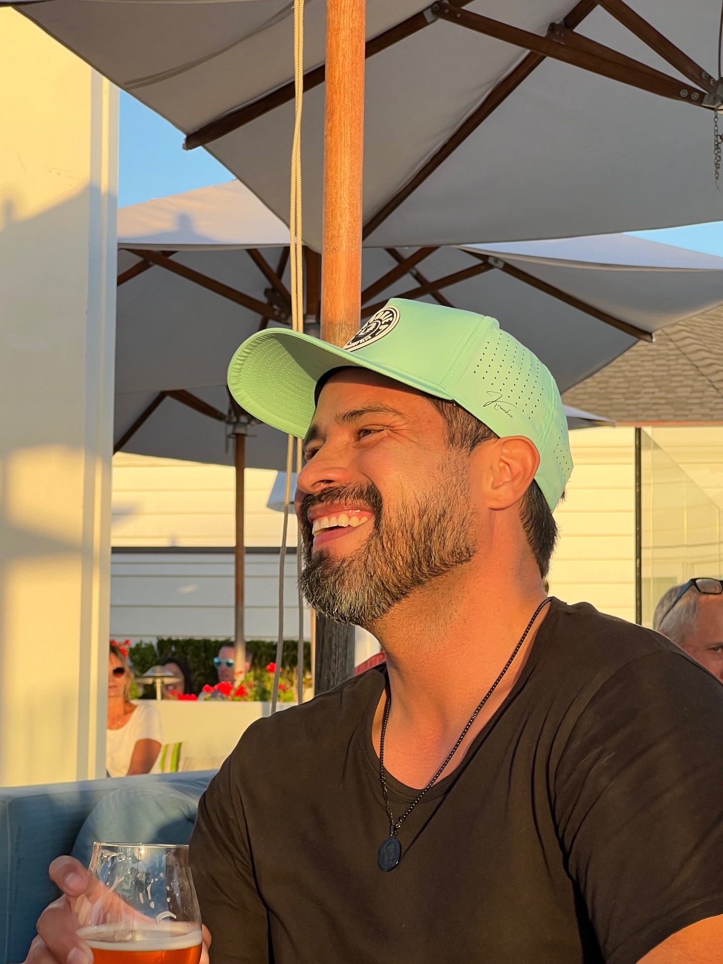 Krunkie mint country club hat at sunset