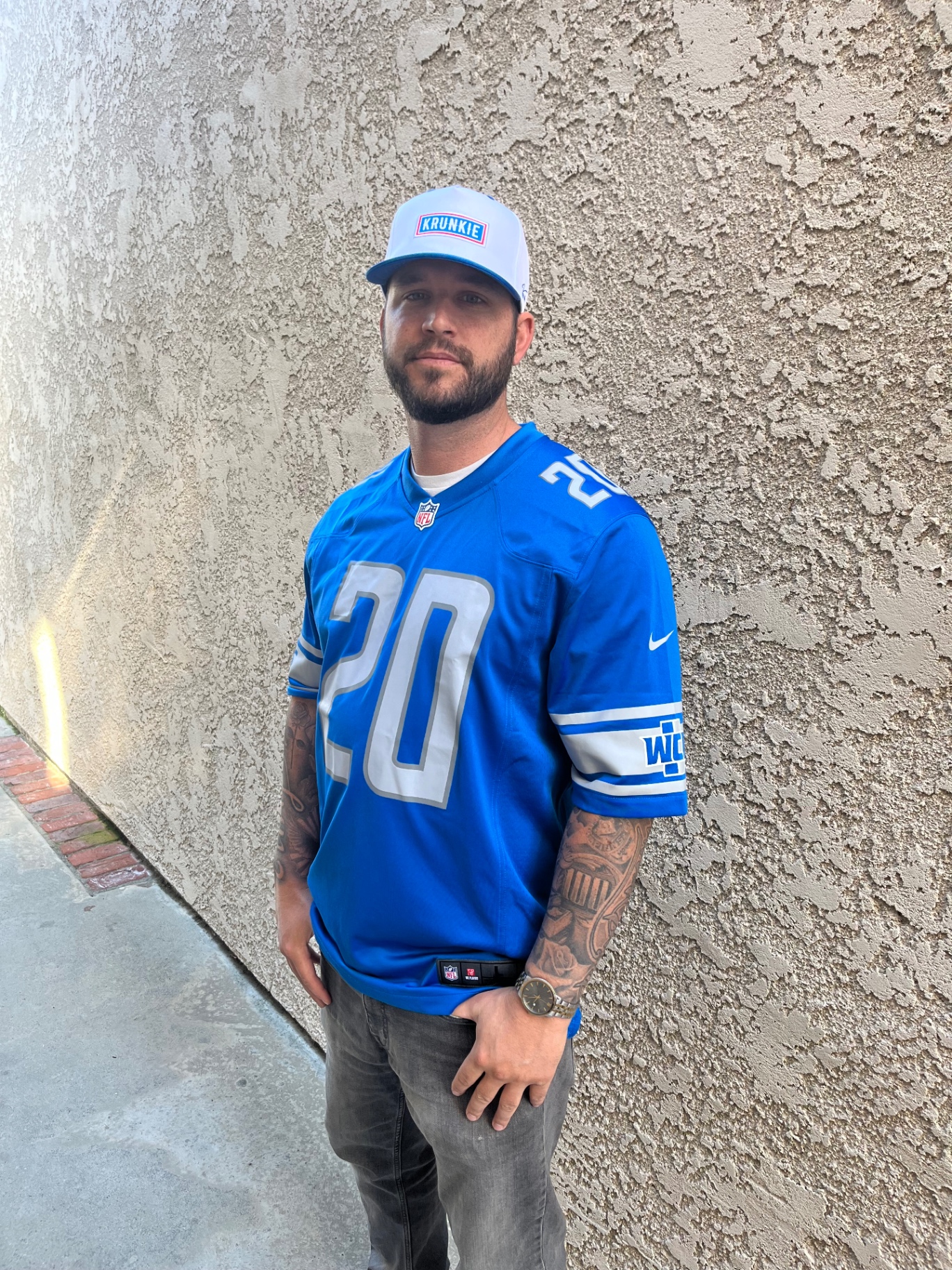 Krunkie trucker hat with NFL jersey